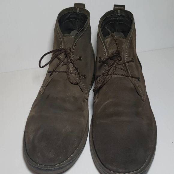 Andrew Marc Suede Distressed Boots 11 Dark Green Chukka Ankle Lace Up main image 7